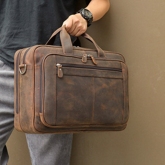 Leather Business bag "Crazy Horse"