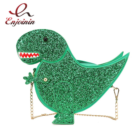 Glittery Dinosaur Shoulder Bag