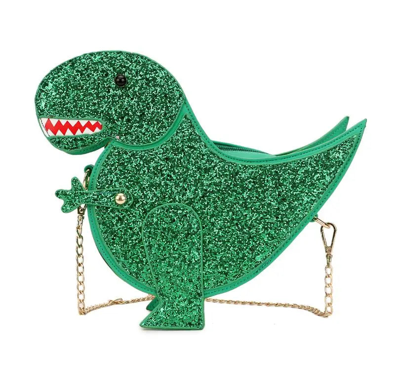 Glittery Dinosaur Shoulder Bag