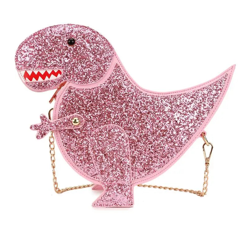 Glittery Dinosaur Shoulder Bag