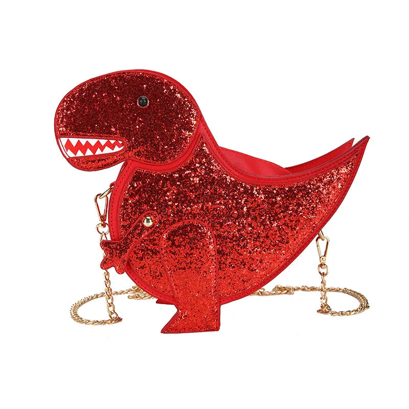 Glittery Dinosaur Shoulder Bag