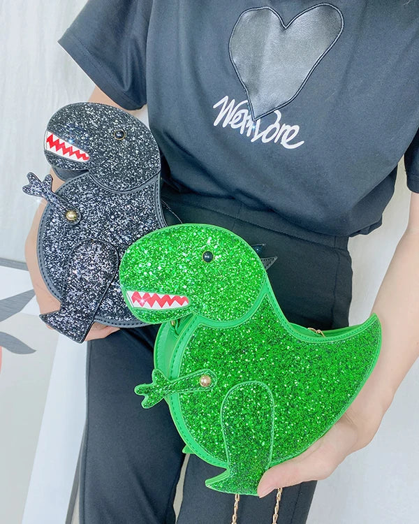 Dino Glittery Rex Shoulder Bag