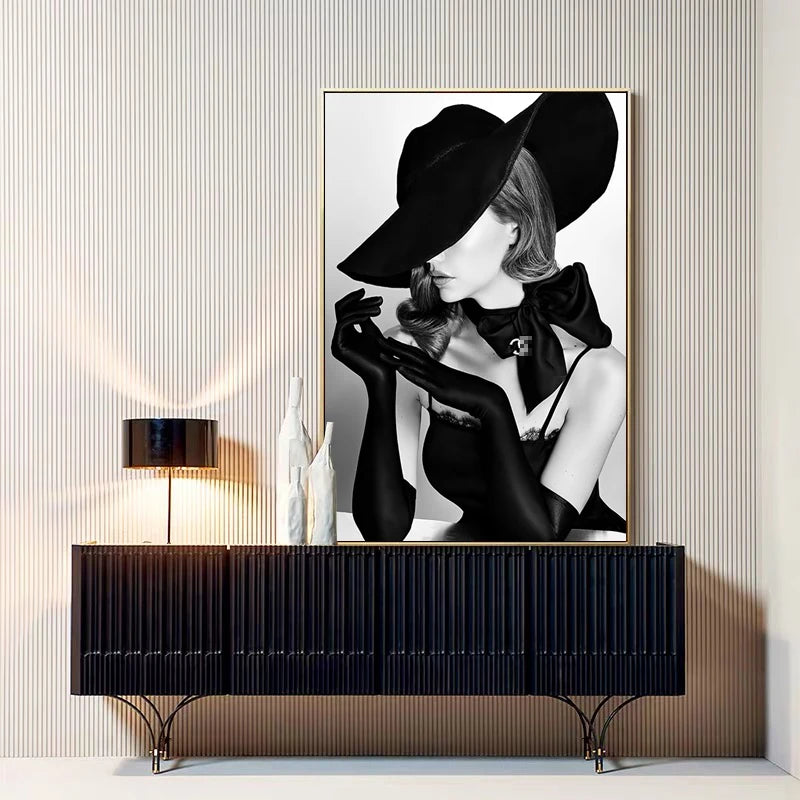 Black White Fashion Canvas