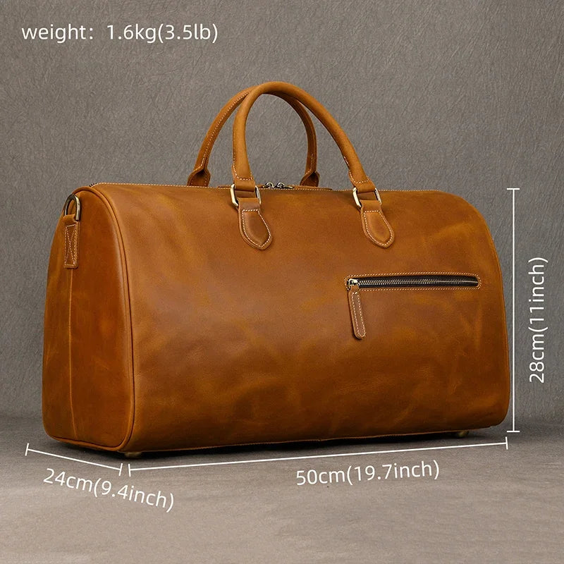 Large Size Leather Travel Bag