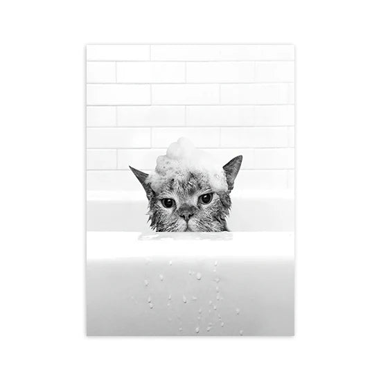 Animals In Tub Canvas