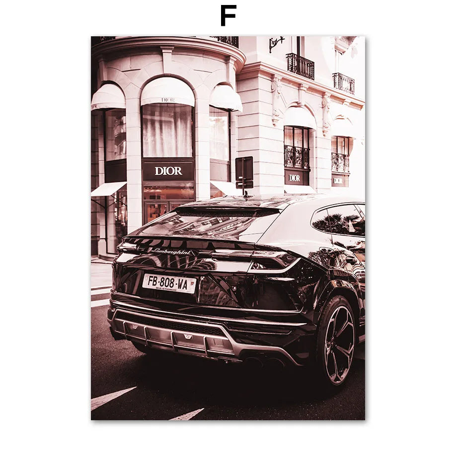 Luxury Paris Street Canvas