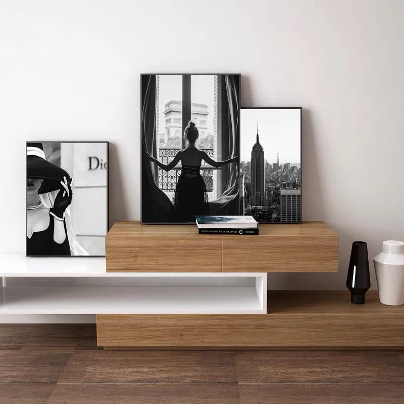 Black White Fashion Canvas