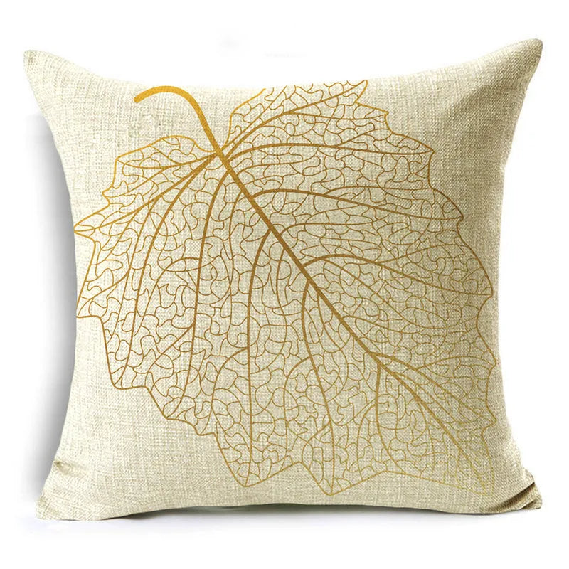 Golden Leaf cushion cover