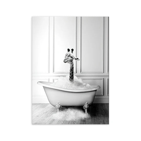 Animals In Tub Canvas