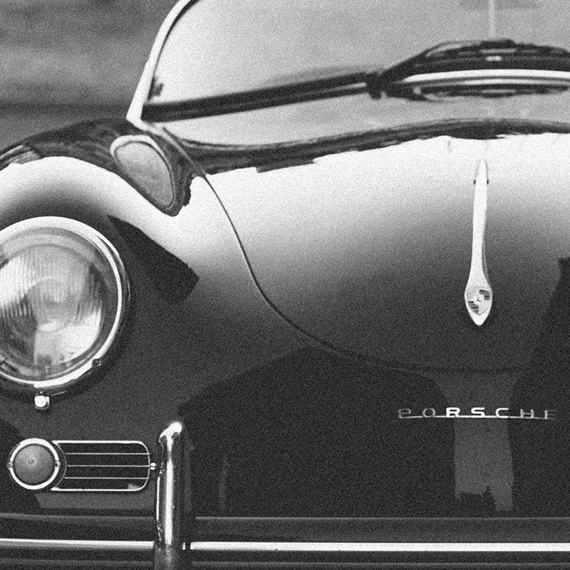 Black White Porsche Canvas