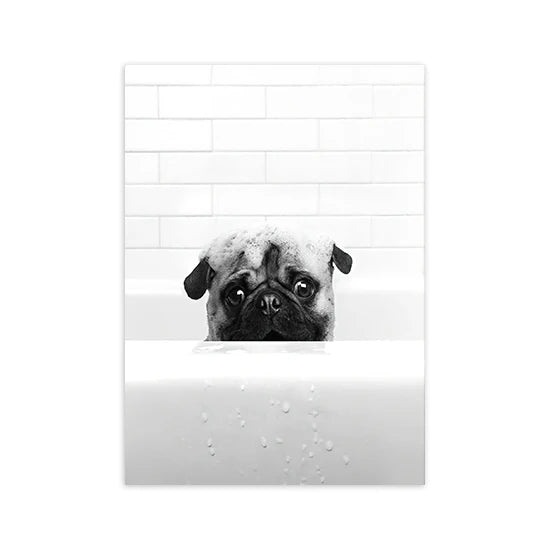 Animals In Tub Canvas