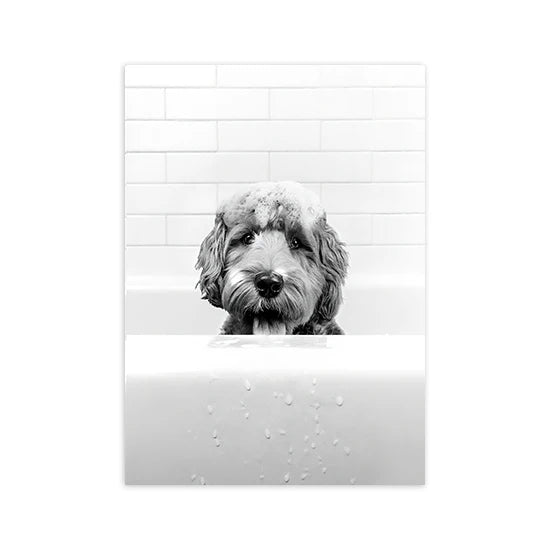 Animals In Tub Canvas