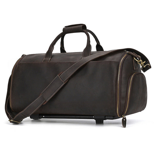 Leather Trolley Bag 22-inch