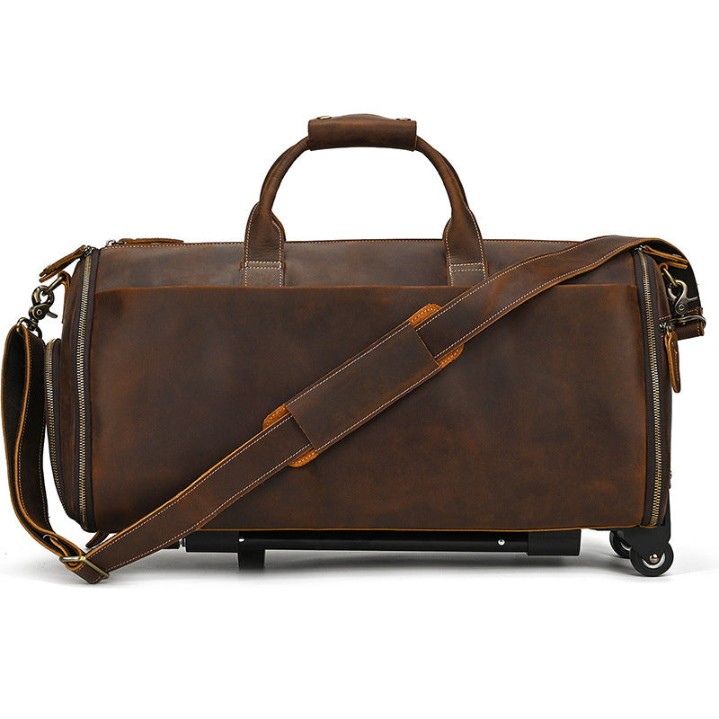 Leather Trolley Bag 22-inch