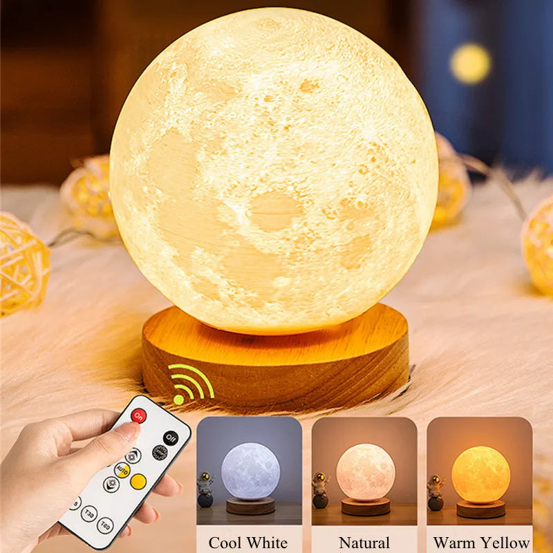 3D Levitating Moon Lamp