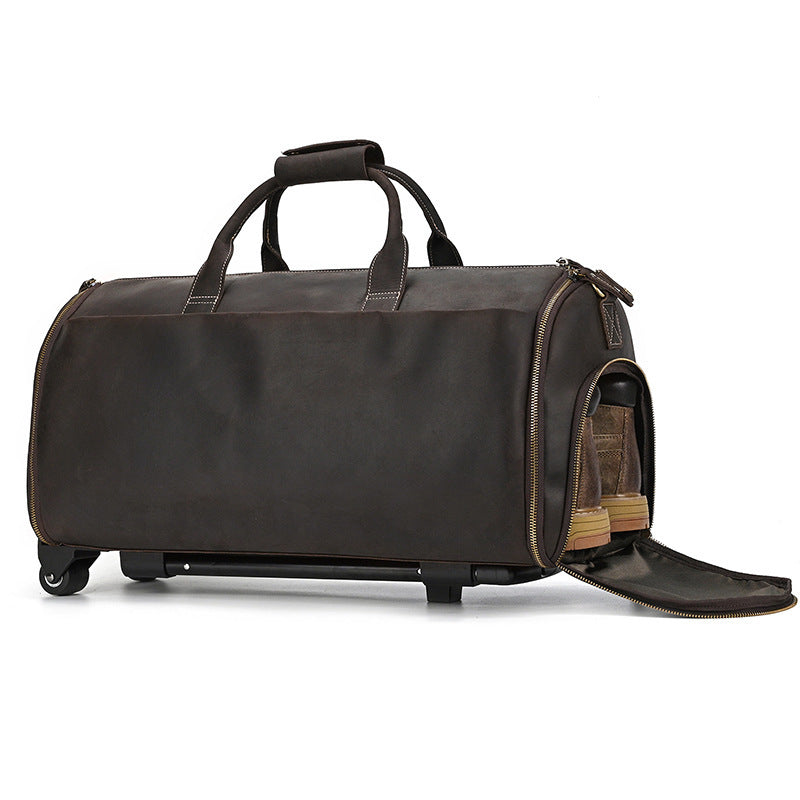 Leather Trolley Bag 22-inch